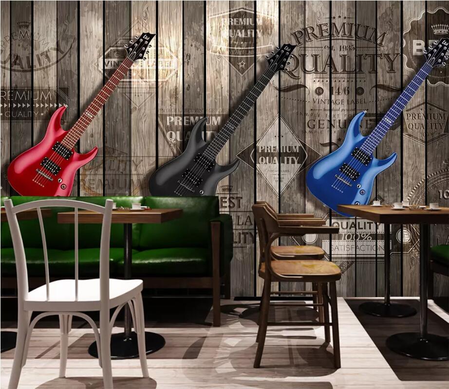 3D Color Guitar 1786 Wall Murals Wallpaper AJ Wallpaper 2