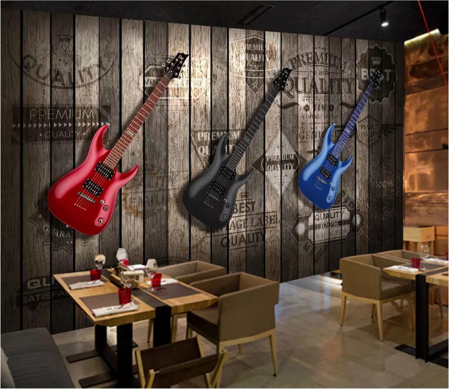 3D Color Guitar 1786 Wall Murals Wallpaper AJ Wallpaper 2