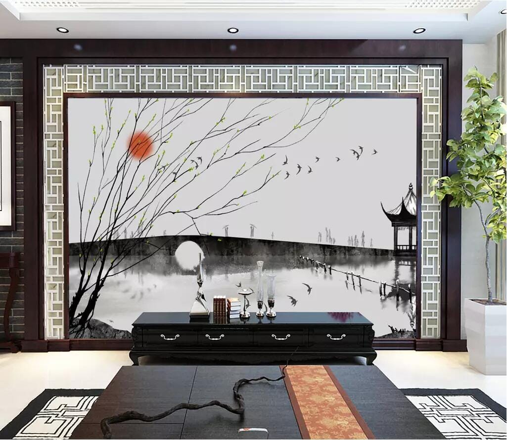 3D Field Branches 2697 Wall Murals Wallpaper AJ Wallpaper 2