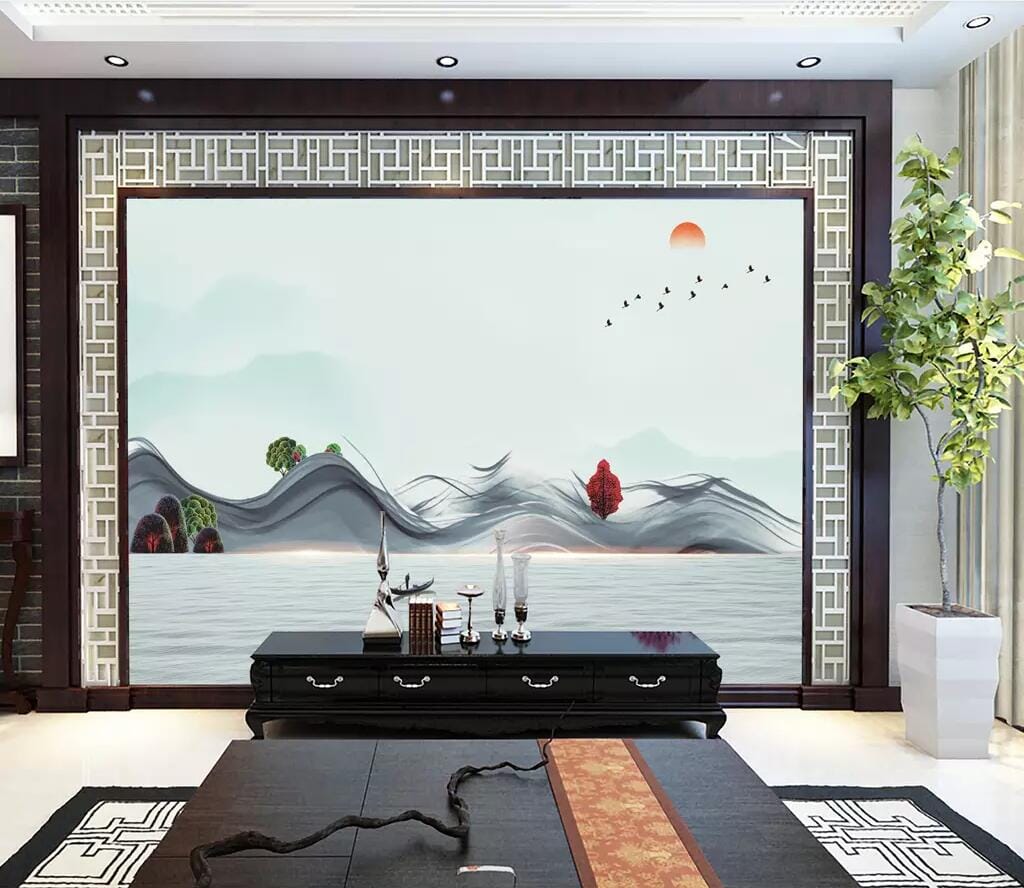 3D Valley River 2695 Wall Murals Wallpaper AJ Wallpaper 2