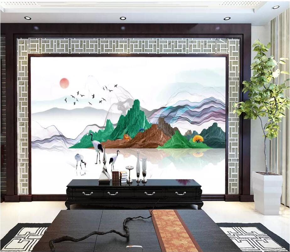 3D Green Valley 2685 Wall Murals Wallpaper AJ Wallpaper 2