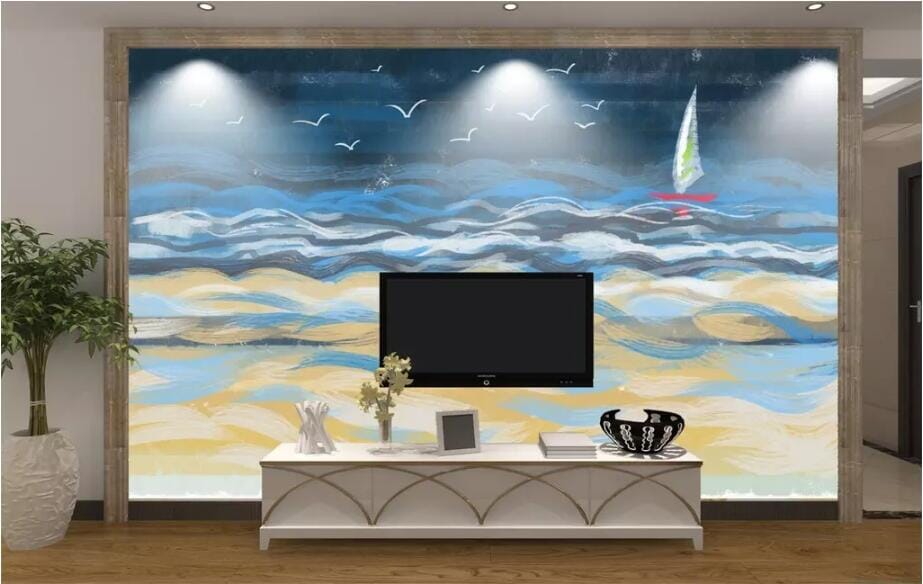 3D River Boat 2657 Wall Murals Wallpaper AJ Wallpaper 2