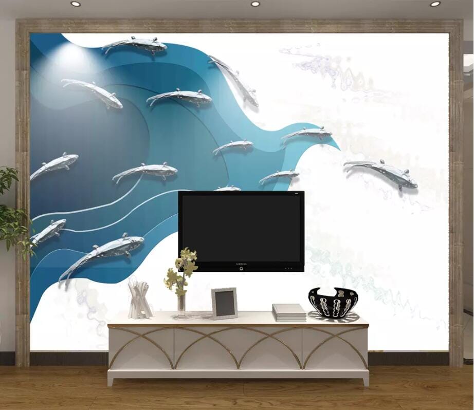 3D River Fish 2615 Wall Murals Wallpaper AJ Wallpaper 2
