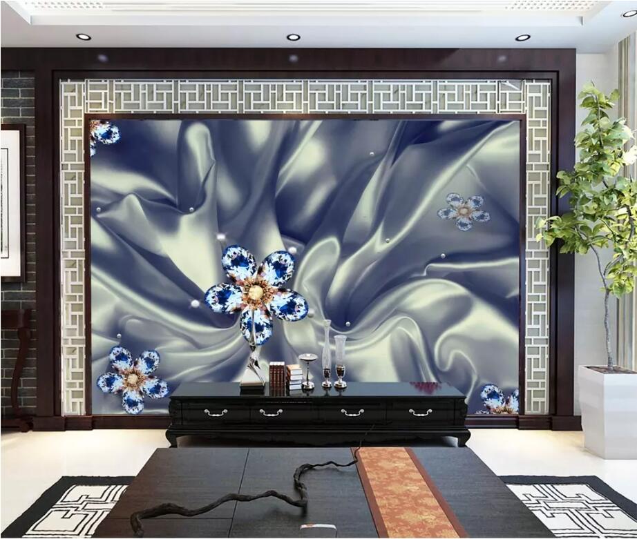3D Diamond Flower 1632 Wall Murals Wallpaper AJ Wallpaper 2