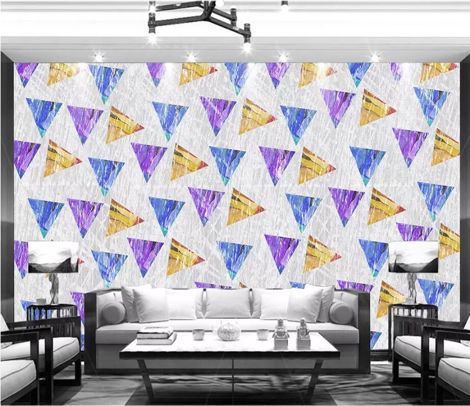 3D Colored Triangle 1269 Wall Murals Wallpaper AJ Wallpaper 2