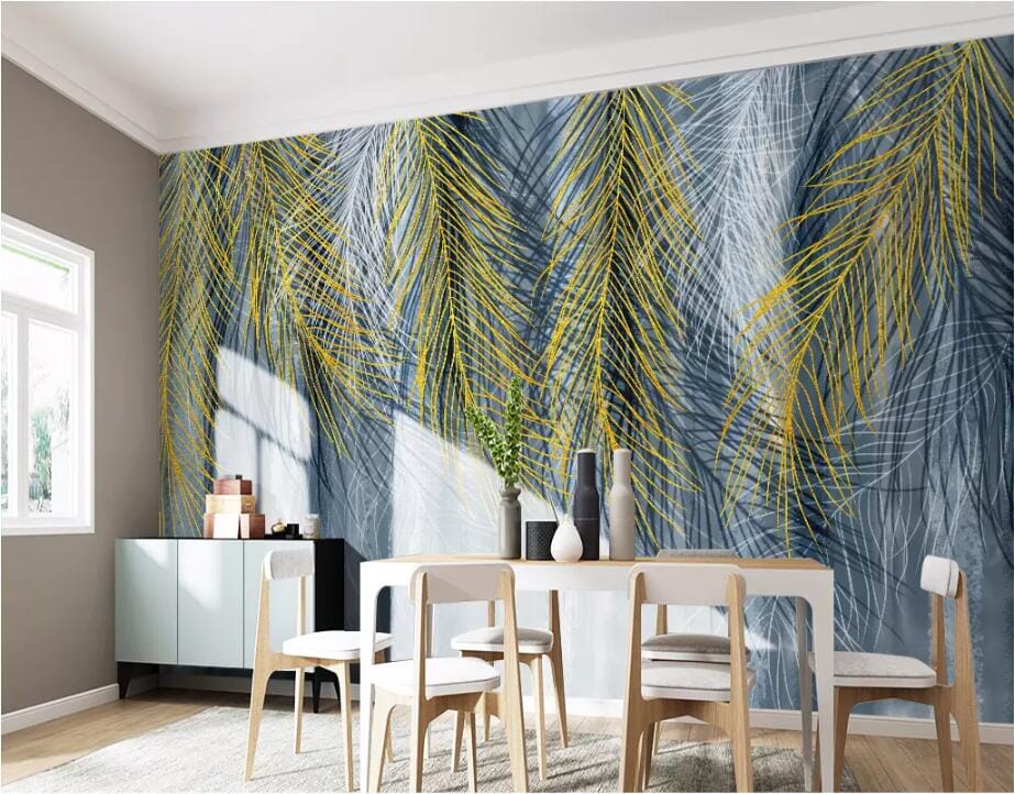 3D Colored Leaves 2801 Wall Murals Wallpaper AJ Wallpaper 2