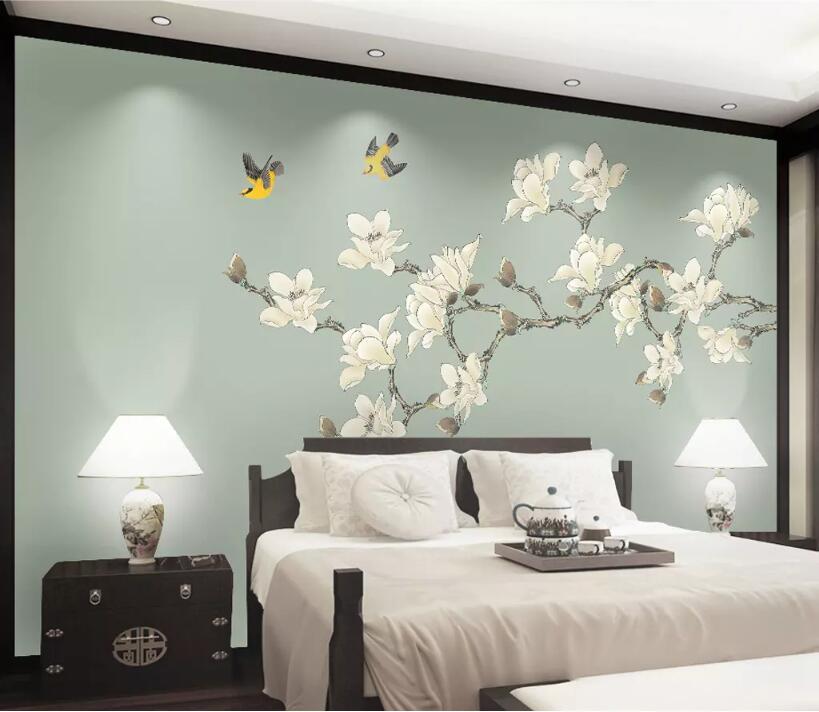 3D Branch Plum 1839 Wall Murals Wallpaper AJ Wallpaper 2