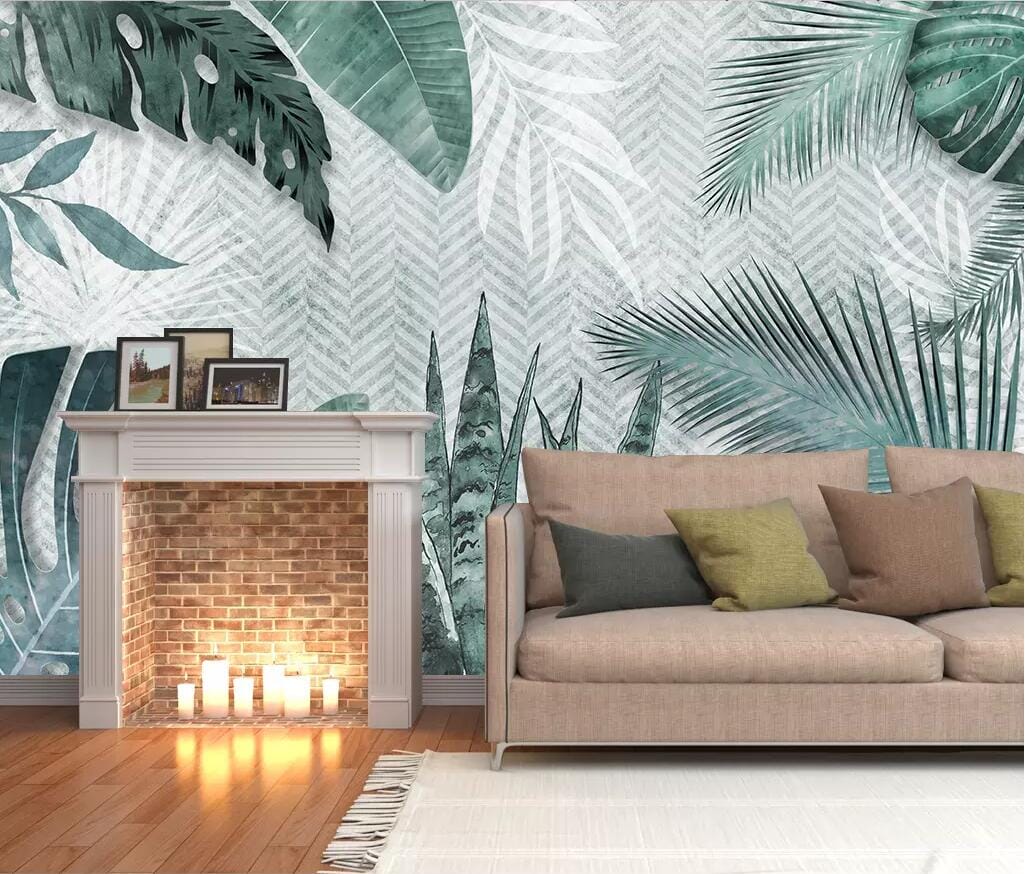 3D White Leaves 2808 Wall Murals Wallpaper AJ Wallpaper 2