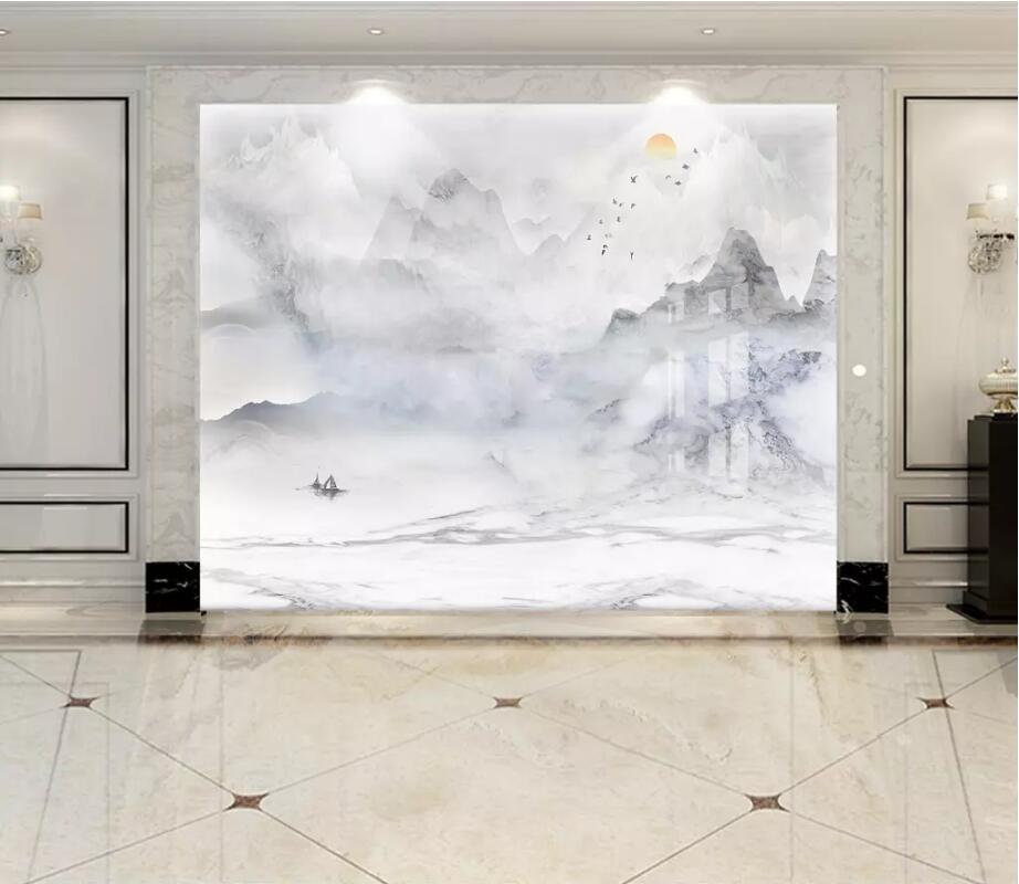 3D Misty Valley 1405 Wall Murals Wallpaper AJ Wallpaper 2