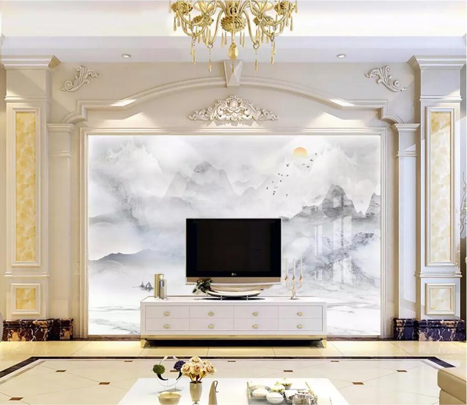 3D Misty Valley 1405 Wall Murals Wallpaper AJ Wallpaper 2