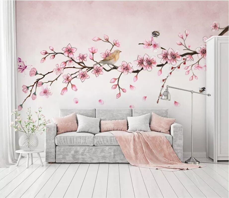 3D Peach Blossom 2759 Wall Murals Wallpaper AJ Wallpaper 2