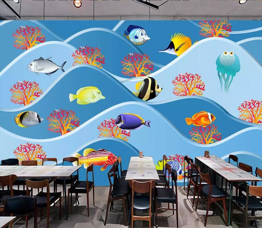 3D Deep Sea Fish 2573 Wall Murals Wallpaper AJ Wallpaper 2