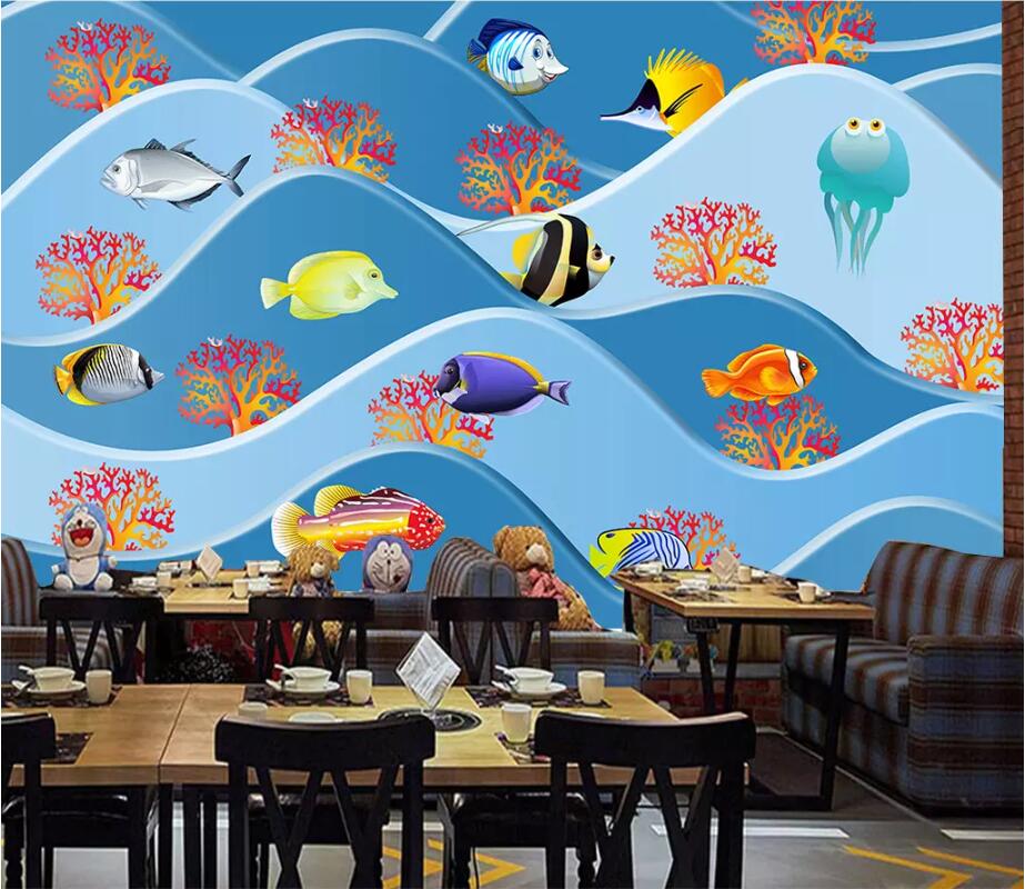 3D Small Fish 1578 Wall Murals Wallpaper AJ Wallpaper 2