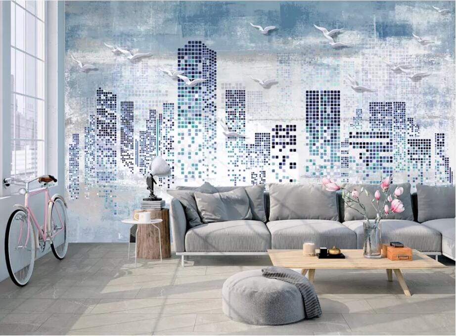 3D Speckled Tall Building 2565 Wall Murals Wallpaper AJ Wallpaper 2