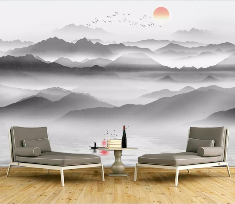3D Grey River 2776 Wall Murals Wallpaper AJ Wallpaper 2