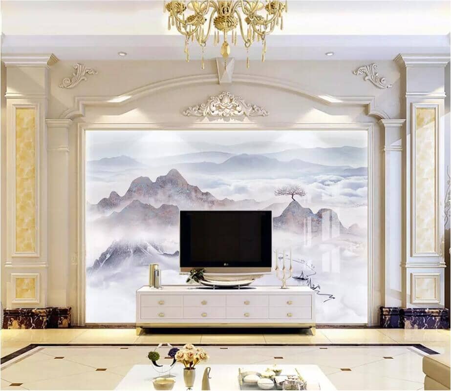 3D Misty Valley 2481 Wall Murals Wallpaper AJ Wallpaper 2