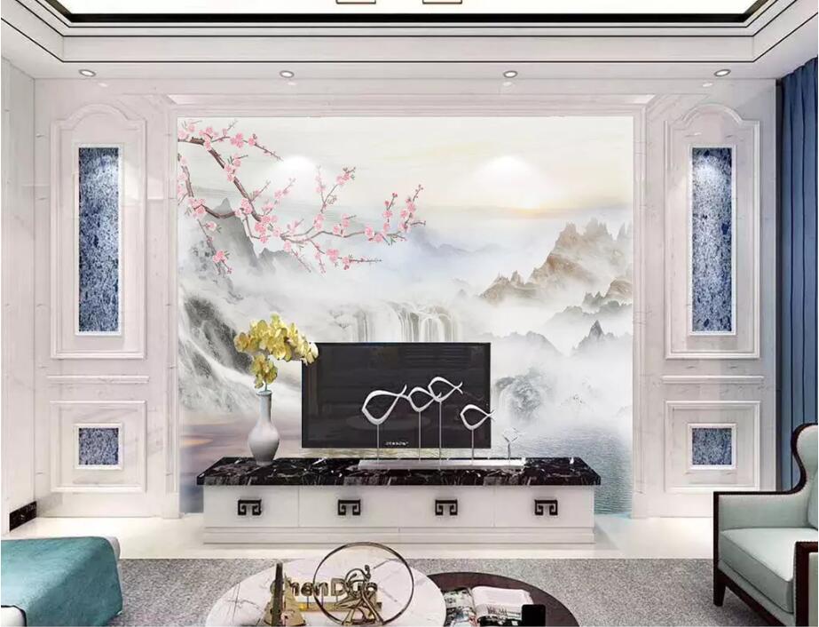 3D Flower Mountain 1788 Wall Murals Wallpaper AJ Wallpaper 2
