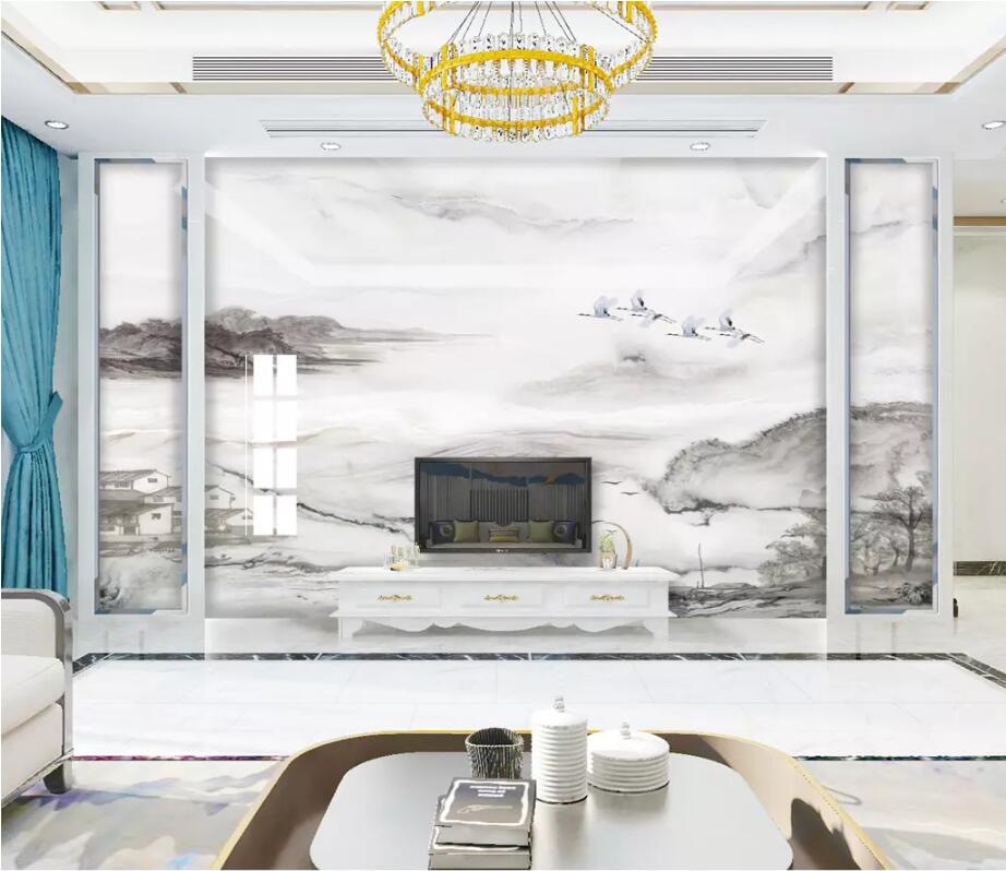 3D Misty Valley 1579 Wall Murals Wallpaper AJ Wallpaper 2