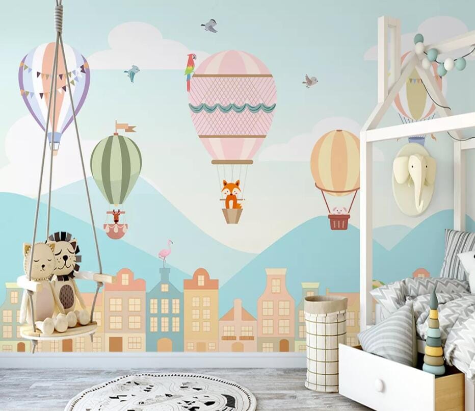 3D Hot Air Balloon 2591 Wall Murals Wallpaper AJ Wallpaper 2
