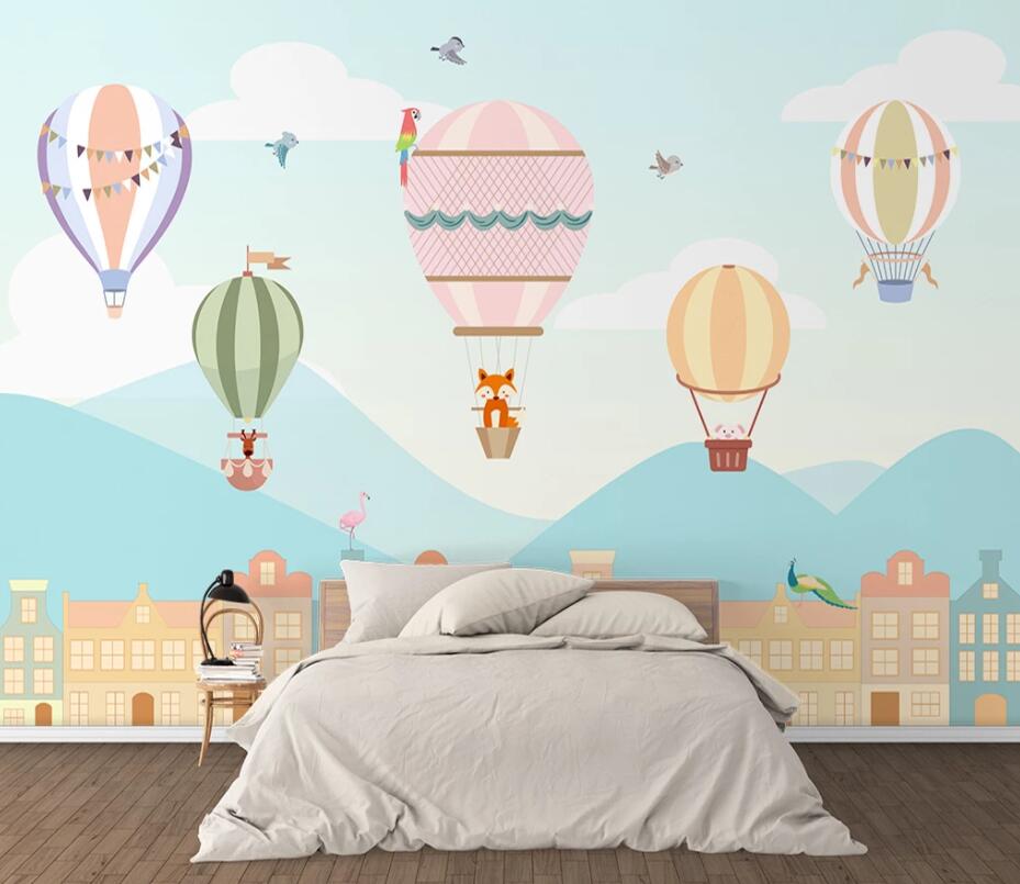 3D Hot Air Balloon 1607 Wall Murals Wallpaper AJ Wallpaper 2