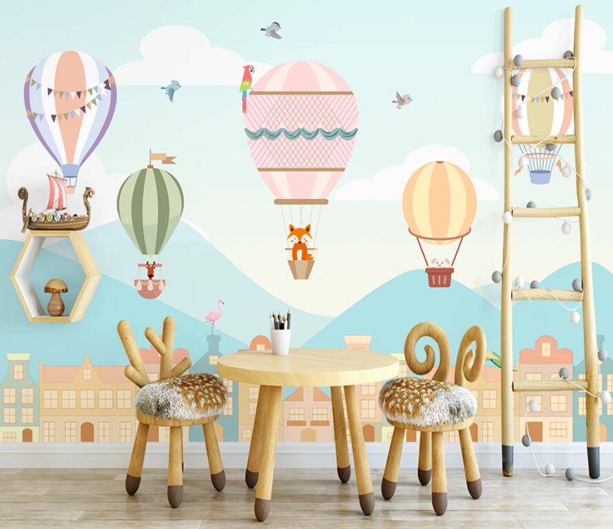 3D Hot Air Balloon 1607 Wall Murals Wallpaper AJ Wallpaper 2