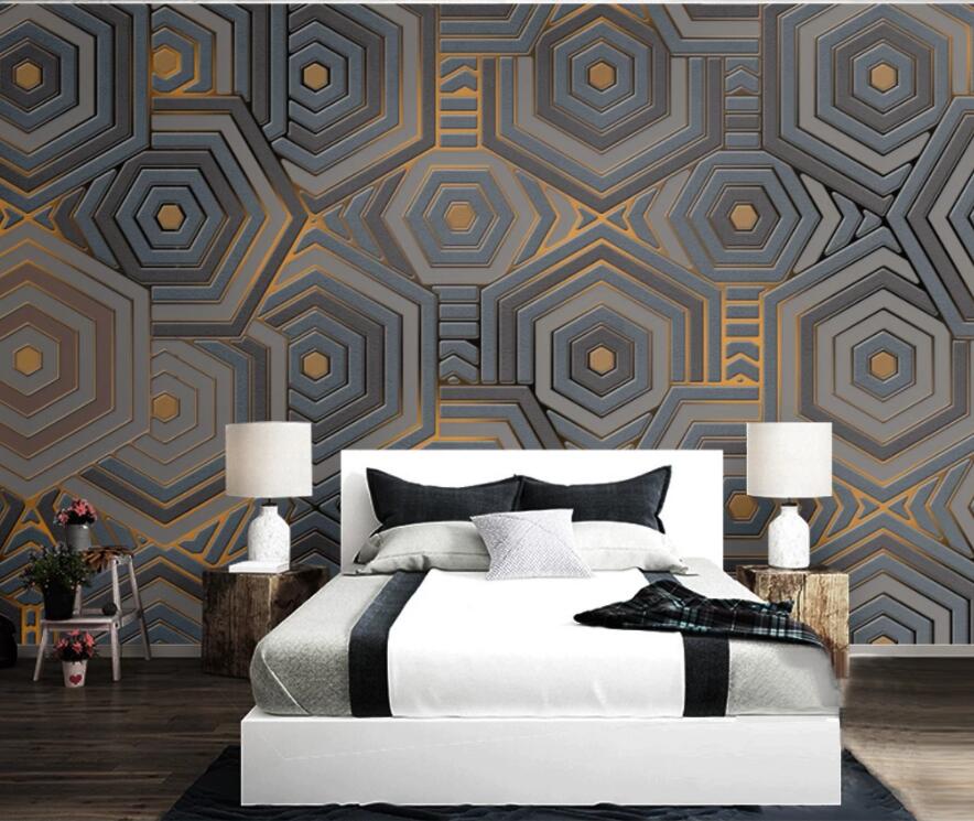 3D Geometric Pattern 1419 Wall Murals Wallpaper AJ Wallpaper 2