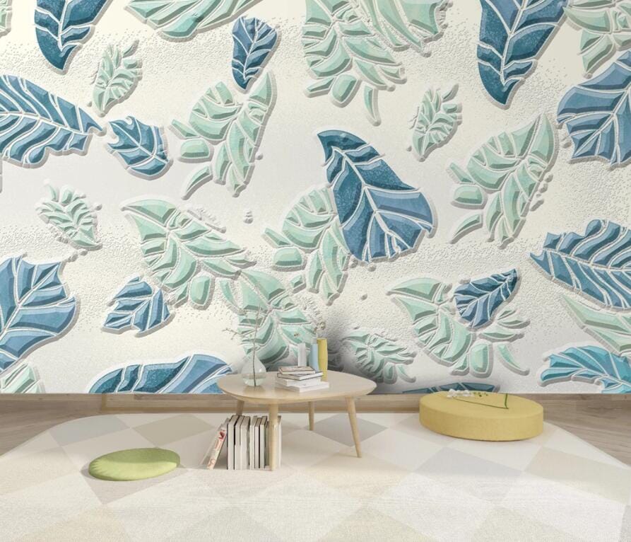 3D Carving Leaves 3032 Wall Murals Wallpaper AJ Wallpaper 2