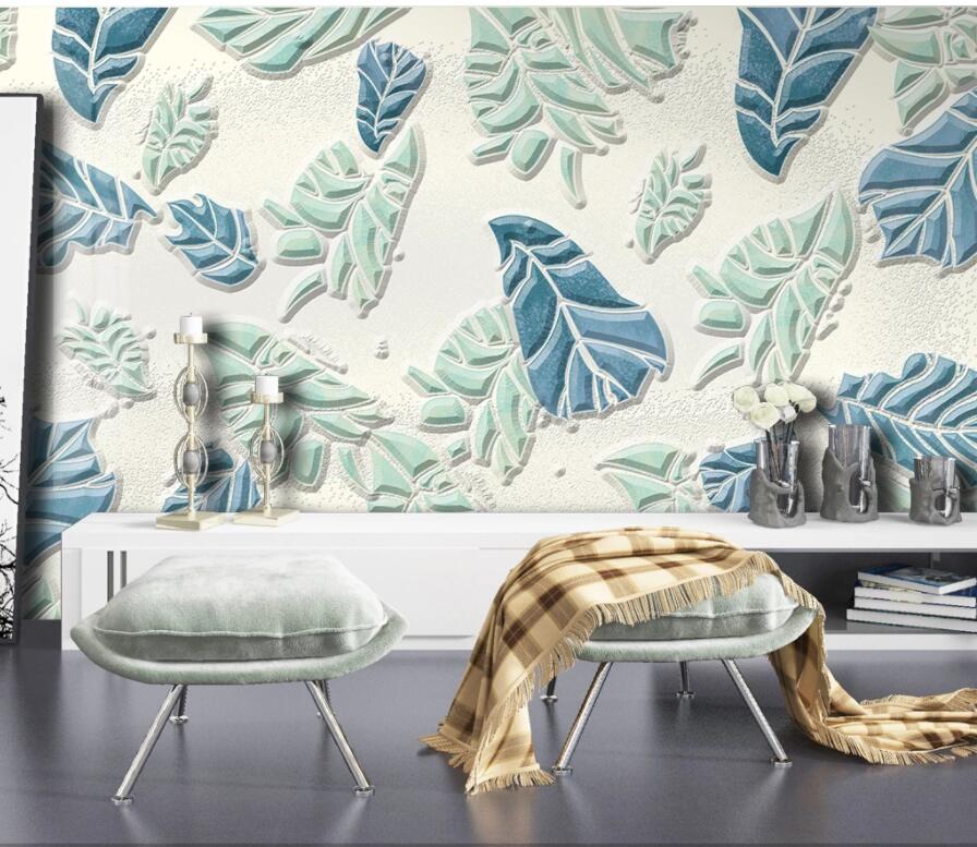 3D Green Leaf 2021 Wall Murals Wallpaper AJ Wallpaper 2