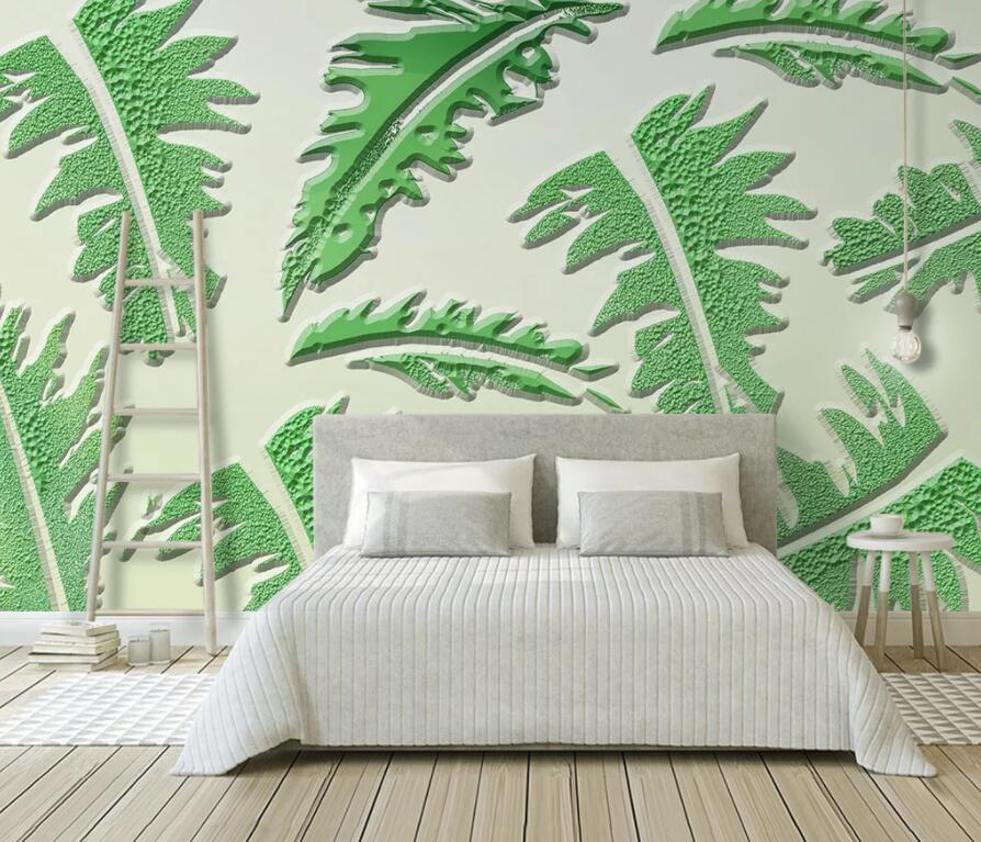 3D Green Leaf 2017 Wall Murals Wallpaper AJ Wallpaper 2