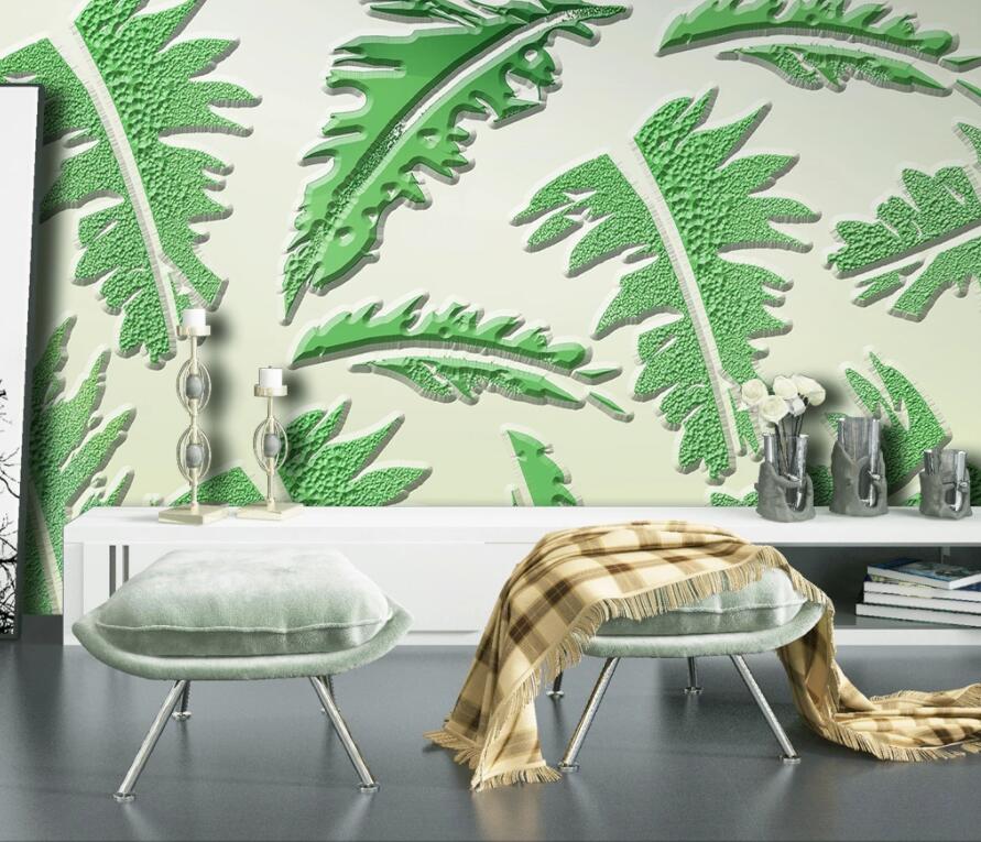 3D Green Leaf 2017 Wall Murals Wallpaper AJ Wallpaper 2