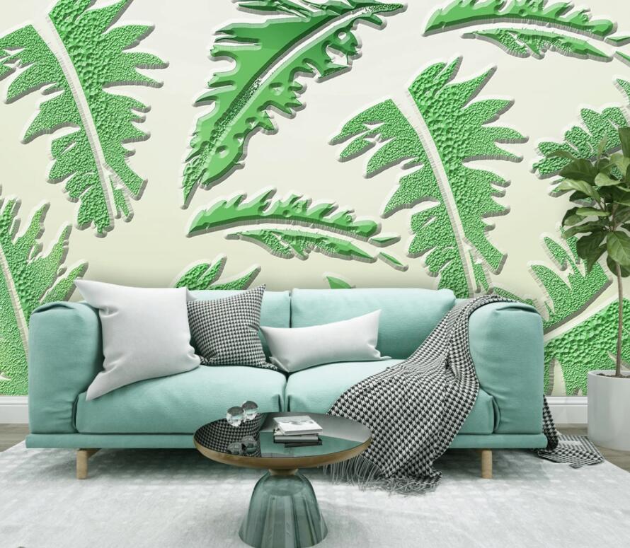 3D Green Leaf 2017 Wall Murals Wallpaper AJ Wallpaper 2