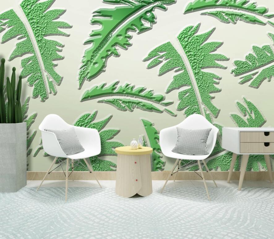 3D Green Leaf 2017 Wall Murals Wallpaper AJ Wallpaper 2