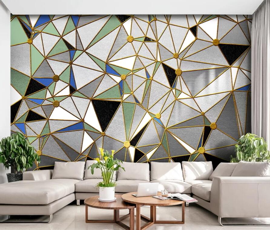 3D Triangle 1949 Wall Murals Wallpaper AJ Wallpaper 2