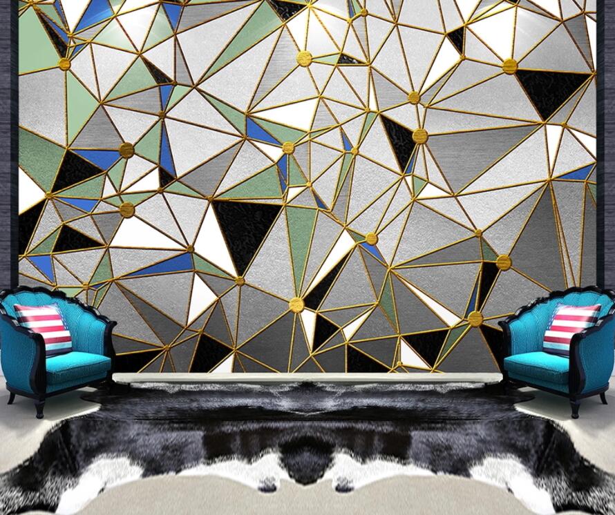 3D Triangle 1949 Wall Murals Wallpaper AJ Wallpaper 2