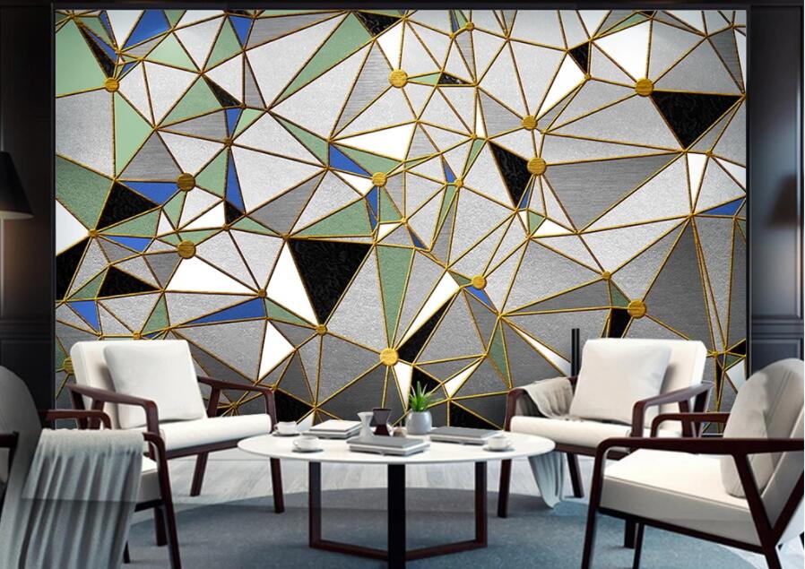 3D Triangle 1949 Wall Murals Wallpaper AJ Wallpaper 2