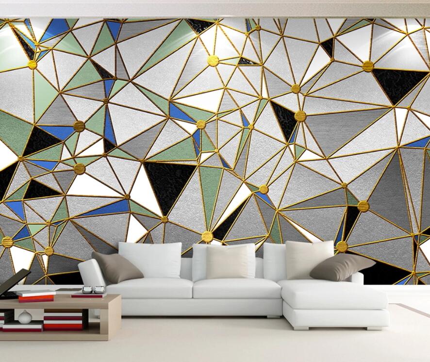 3D Triangle 1949 Wall Murals Wallpaper AJ Wallpaper 2