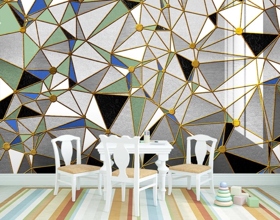 3D Triangle 1949 Wall Murals Wallpaper AJ Wallpaper 2