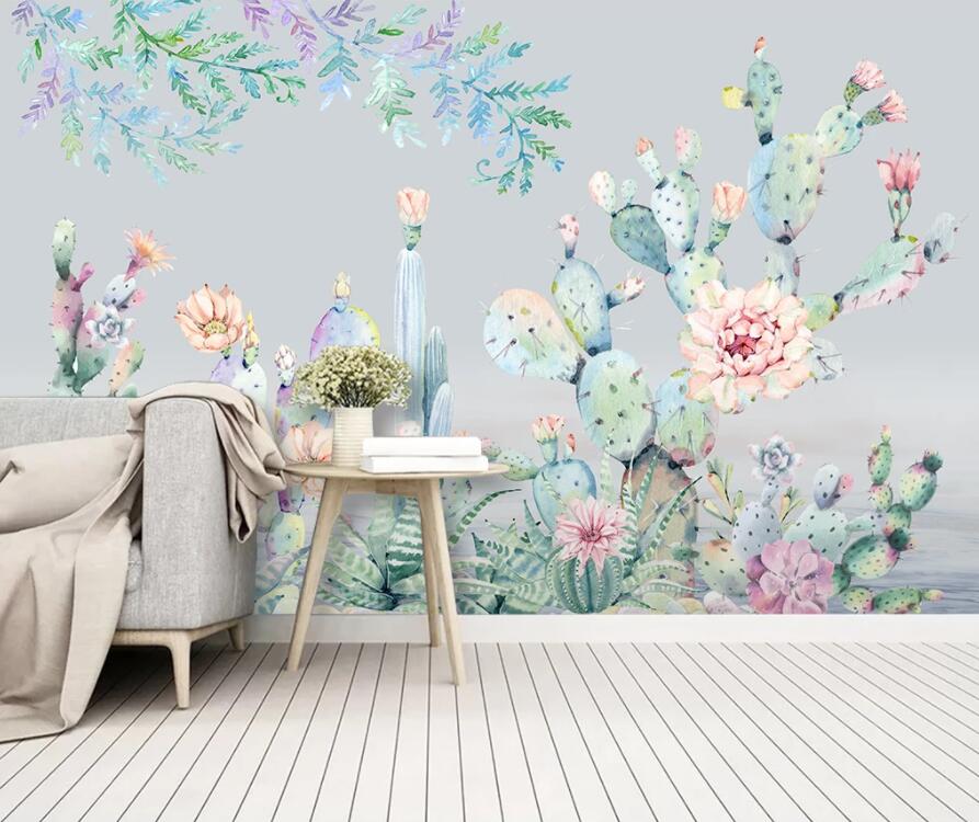 3D Colorful Cactus 976 Wall Murals Wallpaper AJ Wallpaper 2