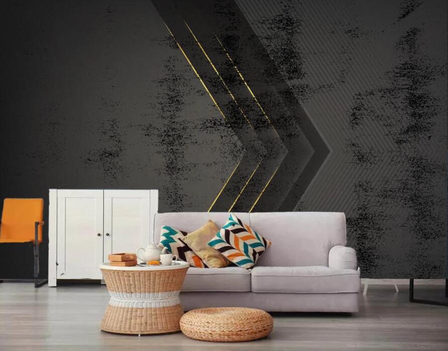 3D Golden Lines 1923 Wall Murals Wallpaper AJ Wallpaper 2