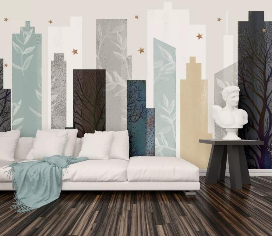 3D Color Building 3027 Wall Murals Wallpaper AJ Wallpaper 2