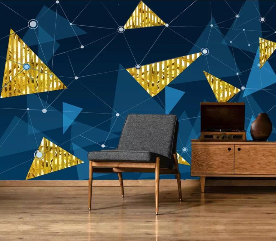 3D Golden Triangle 2922 Wall Murals Wallpaper AJ Wallpaper 2