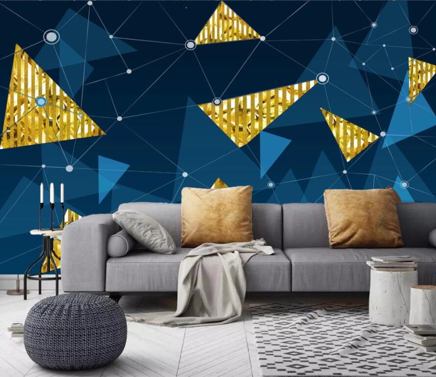 3D Golden Triangle 1947 Wall Murals Wallpaper AJ Wallpaper 2