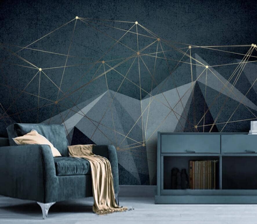 3D Golden Triangle 2584 Wall Murals Wallpaper AJ Wallpaper 2