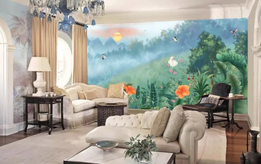 3D Flower Forest 2401 Wall Murals Wallpaper AJ Wallpaper 2