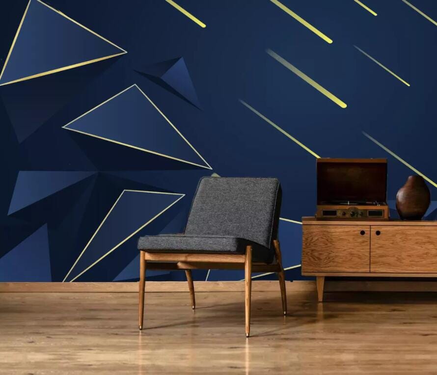 3D Golden Meteor Shower 2919 Wall Murals Wallpaper AJ Wallpaper 2