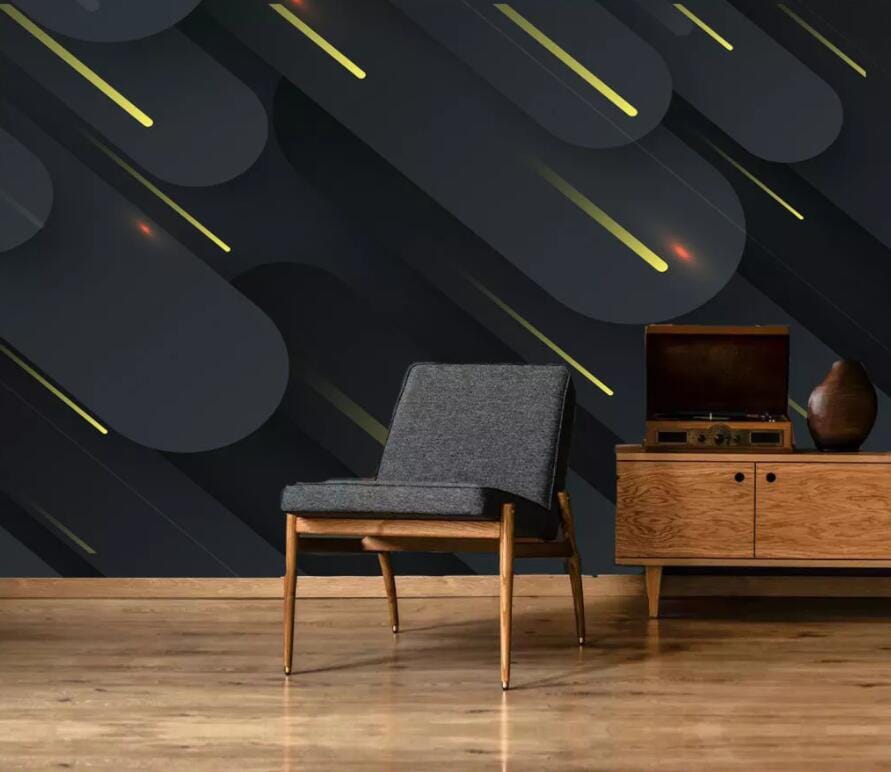3D Golden Meteor Shower 2918 Wall Murals Wallpaper AJ Wallpaper 2
