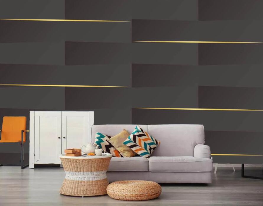 3D Golden Lines 1930 Wall Murals Wallpaper AJ Wallpaper 2