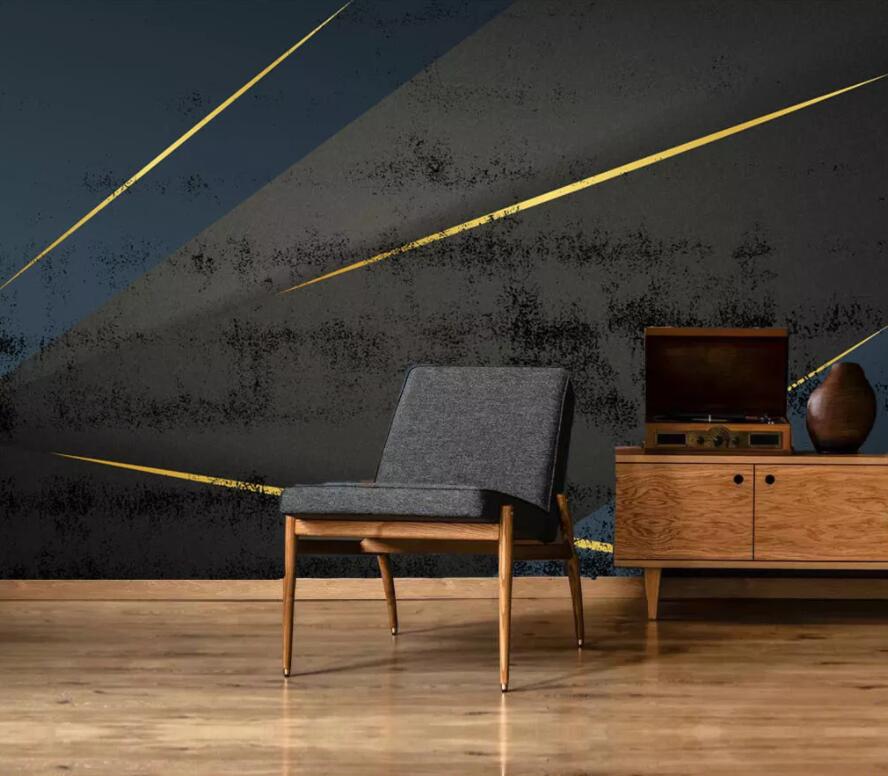 3D Golden Lines 1922 Wall Murals Wallpaper AJ Wallpaper 2