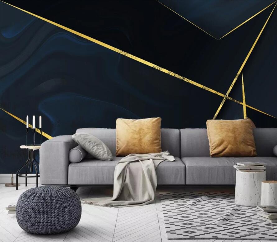 3D Golden Simplicity 2889 Wall Murals Wallpaper AJ Wallpaper 2