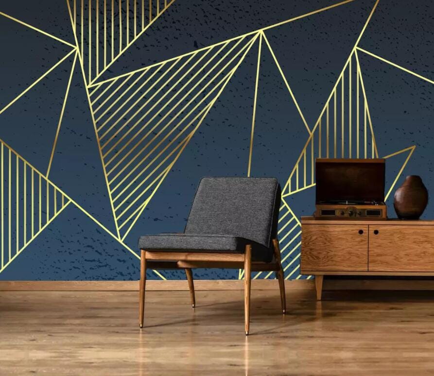 3D Golden Triangle 2833 Wall Murals Wallpaper AJ Wallpaper 2